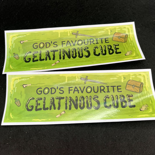 God's Favourite Gelatinous Cube Bumper Sticker
