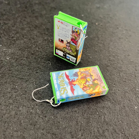Shrek VHS Case Earrings