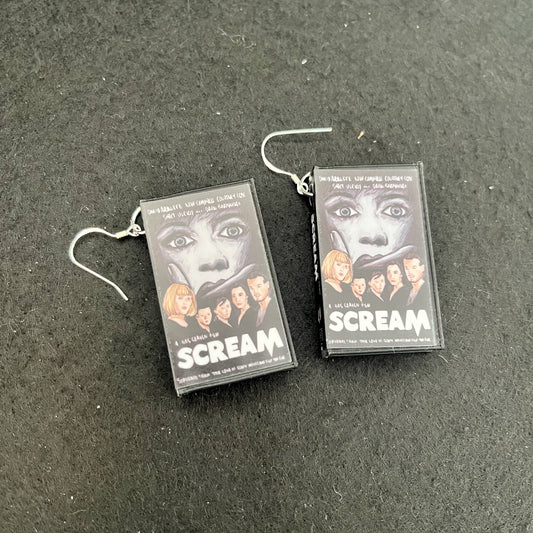 Scream VHS Case Earrings