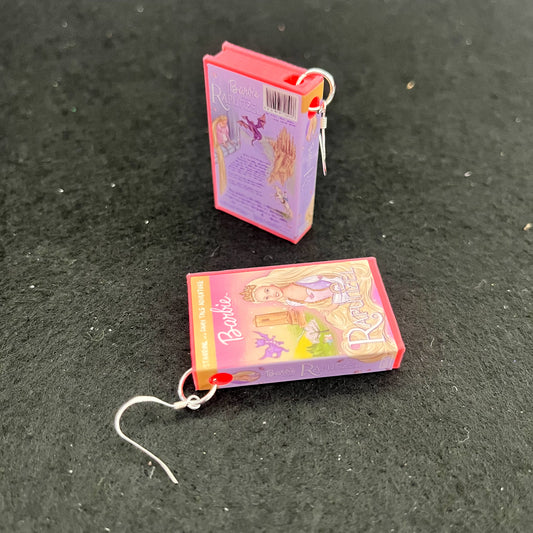 Barbie Rapunzel VHS Case Earrings