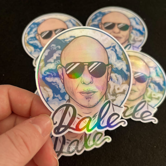 Pitbull Holographic Sticker