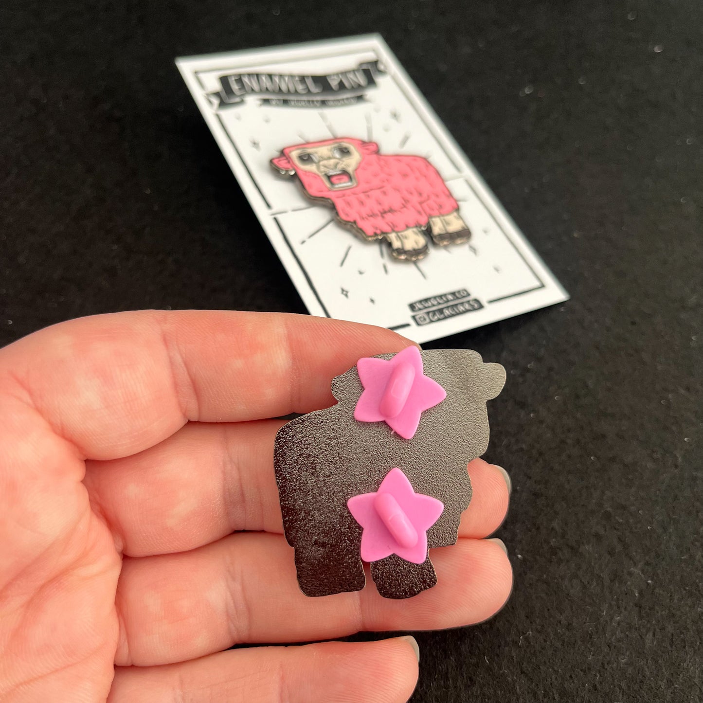 Pink Minecraft Sheep Enamel Pin