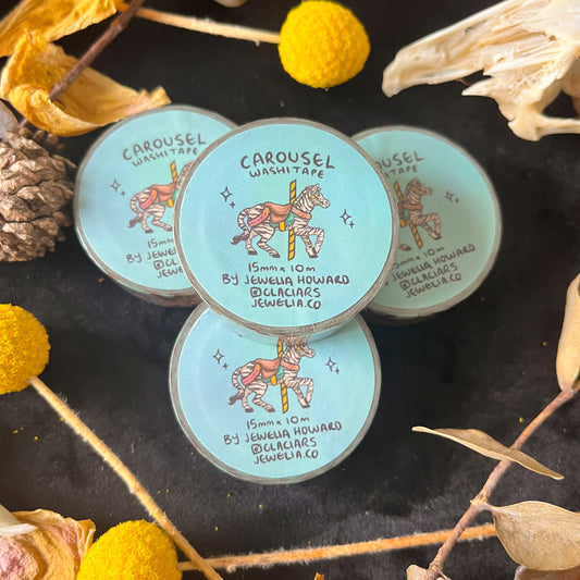 Carousel Creature Gold Foil Washi Tape