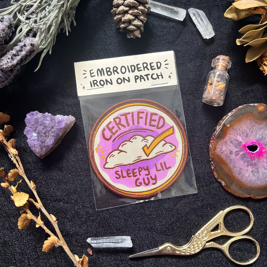 Certified Sleepy Lil Guy Embroidered Patch