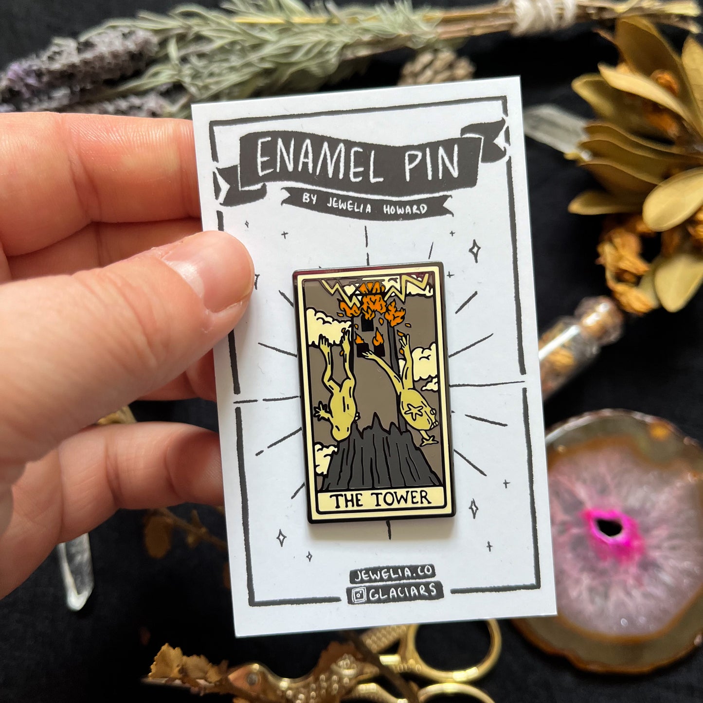 The Tower Tarot Enamel Pin