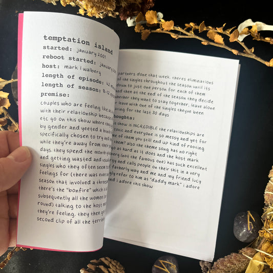 Reality Dating Shows: A Primer Zine