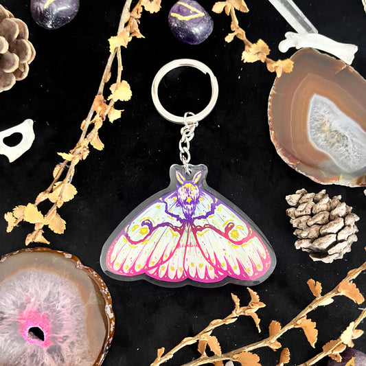 Magical Moth Charm Keychain