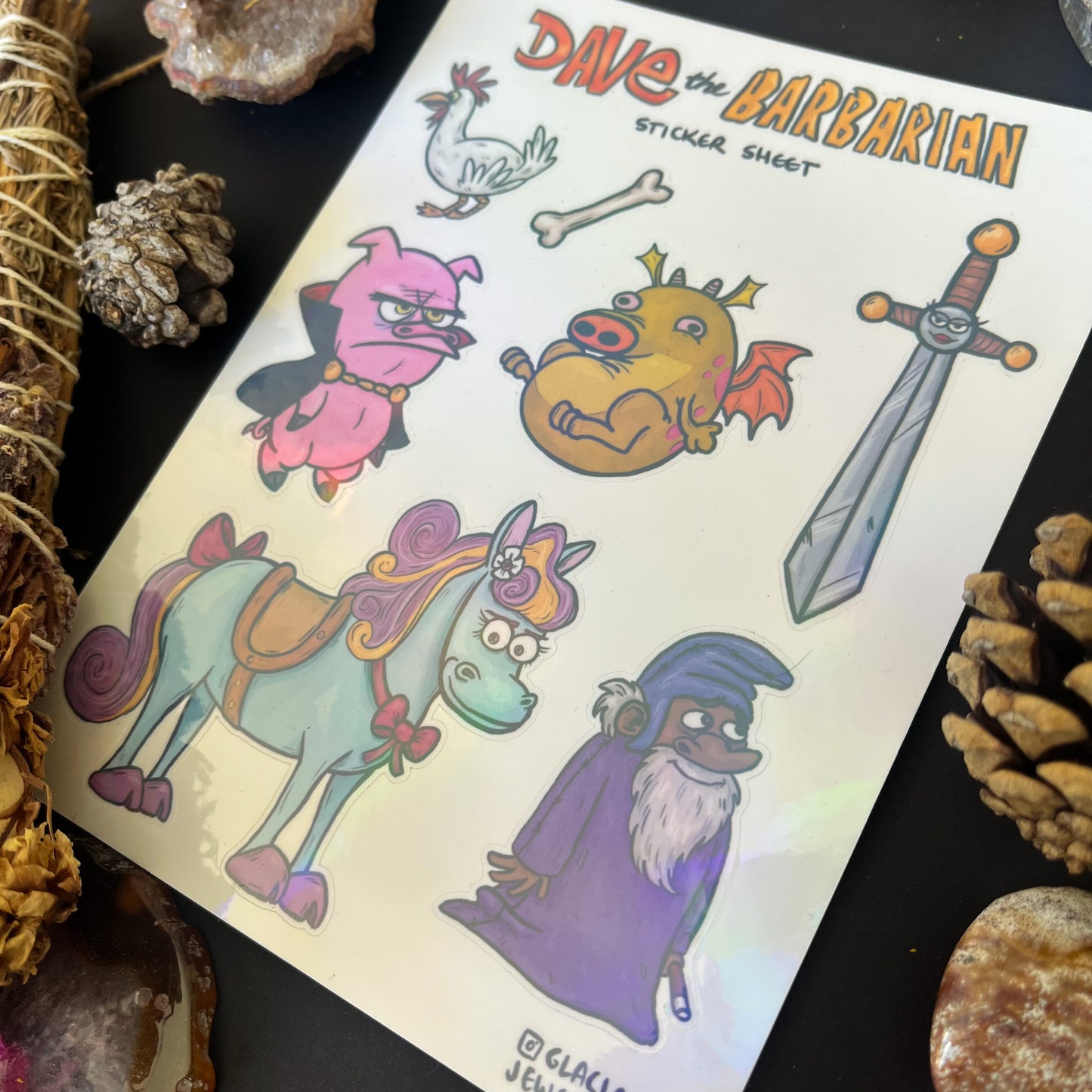 Dave the Barbarian Sticker Sheet