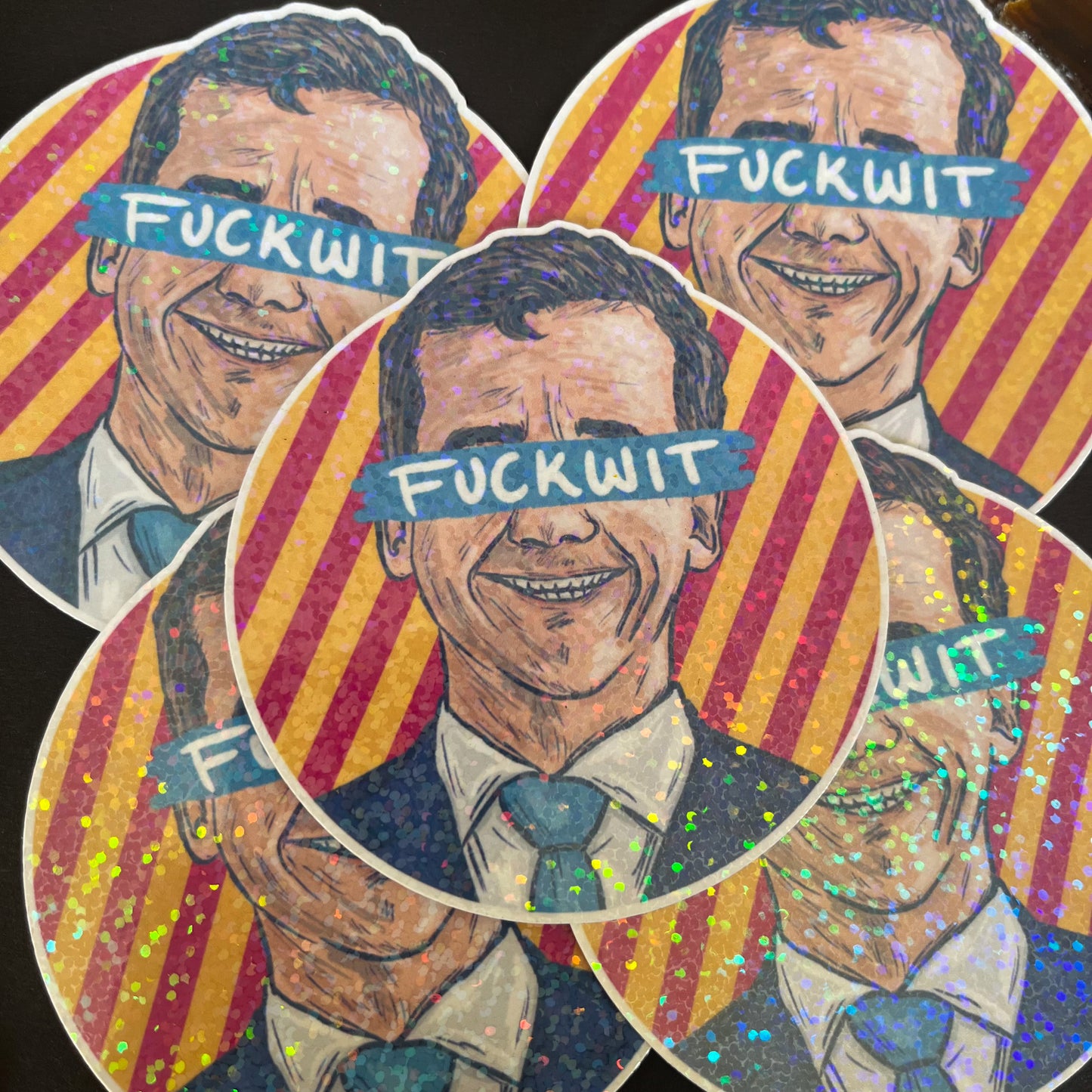 David Seymour Fuckwit Sparkly Sticker