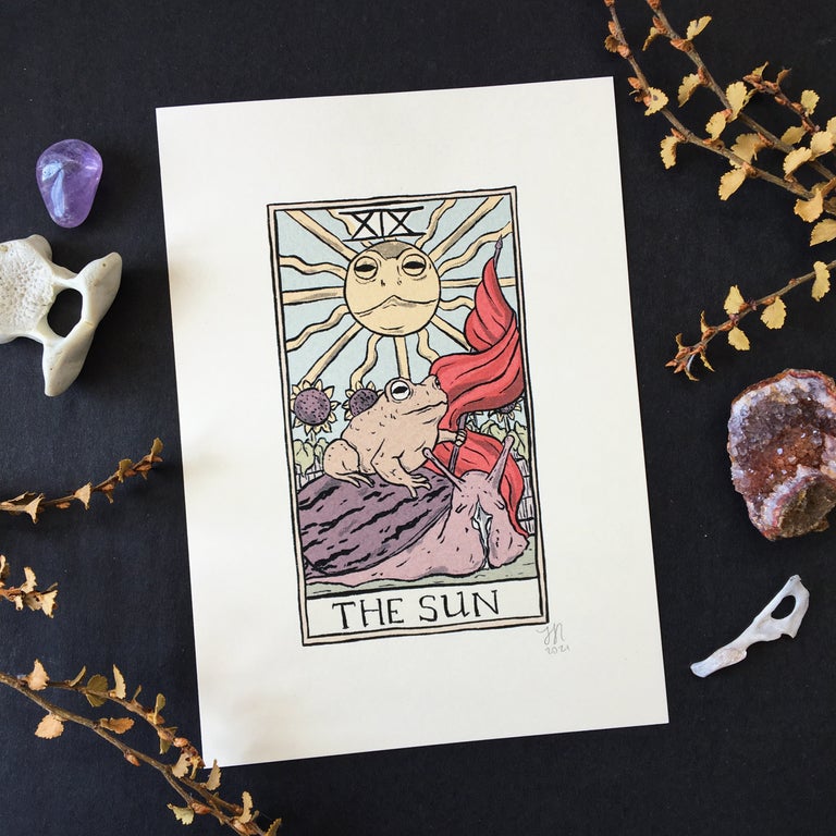 The Sun Toad Tarot Print