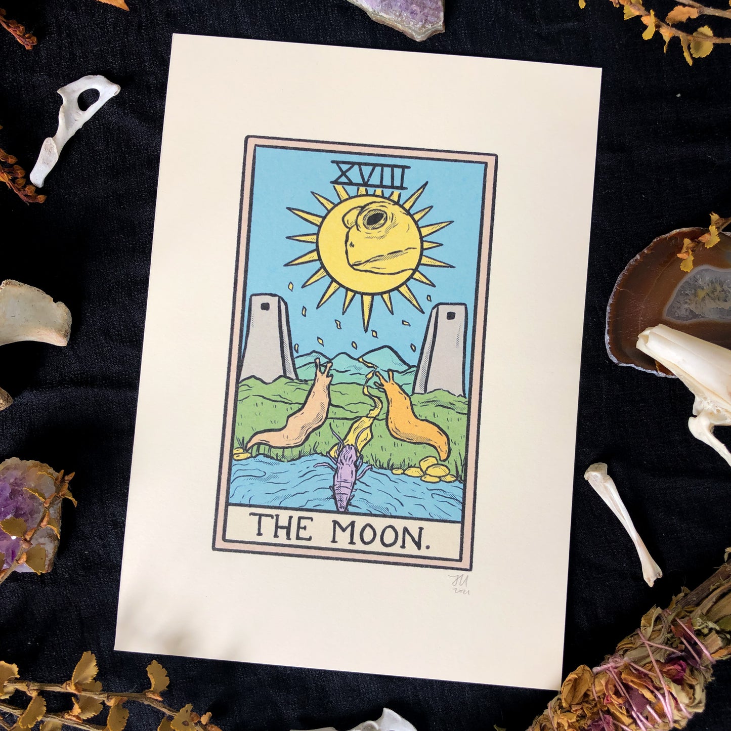 The Moon Toad Tarot Print