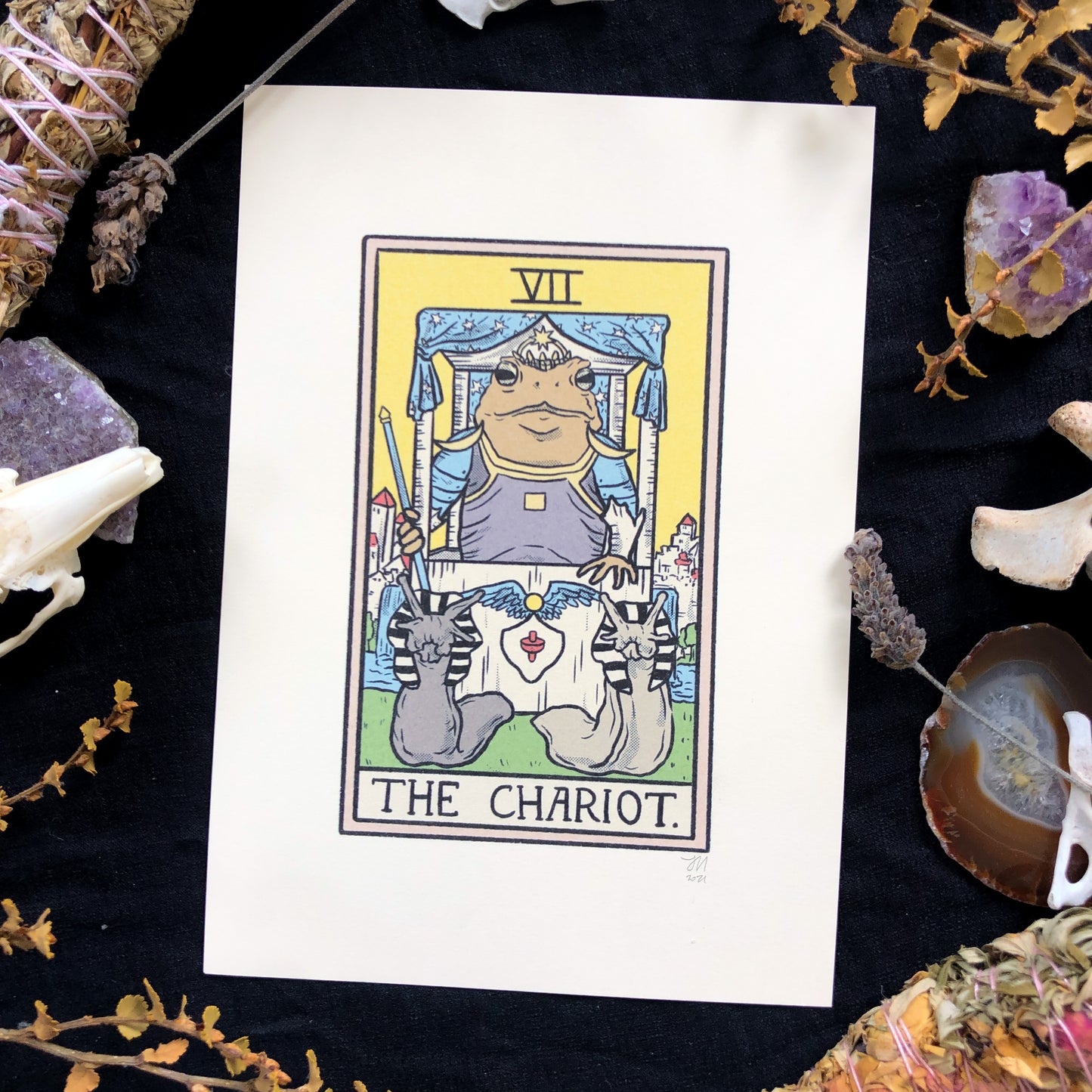 The Chariot Toad Tarot Print