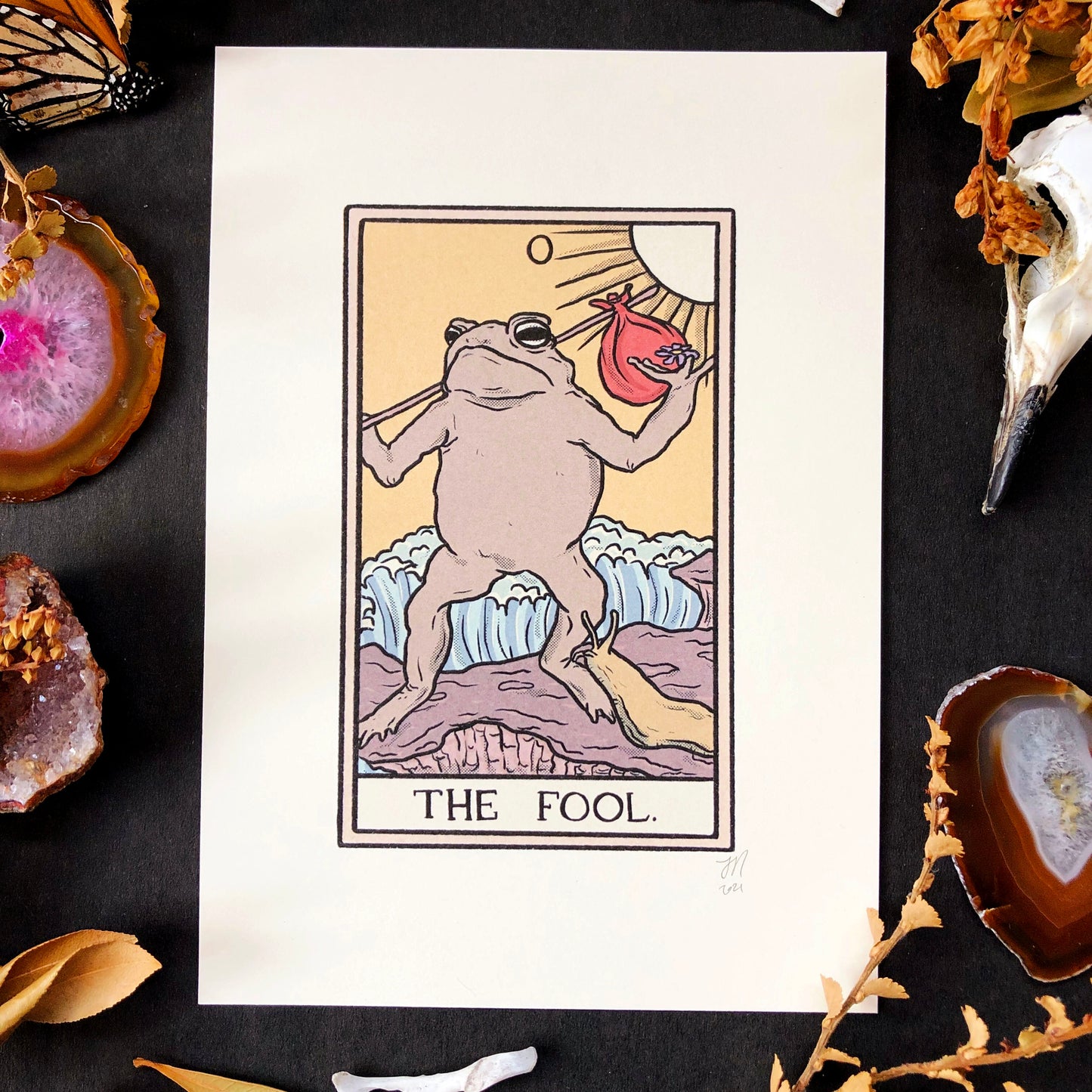 The Fool Toad Tarot Print