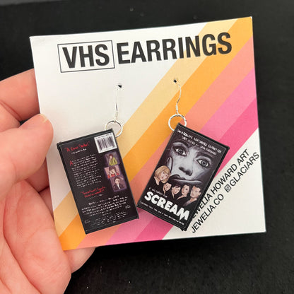 Scream VHS Case Earrings