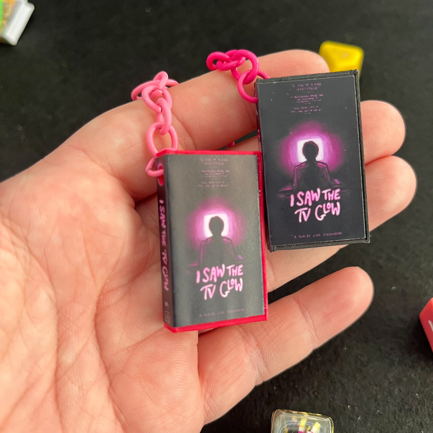 I Saw The TV Glow VHS Case Keyring