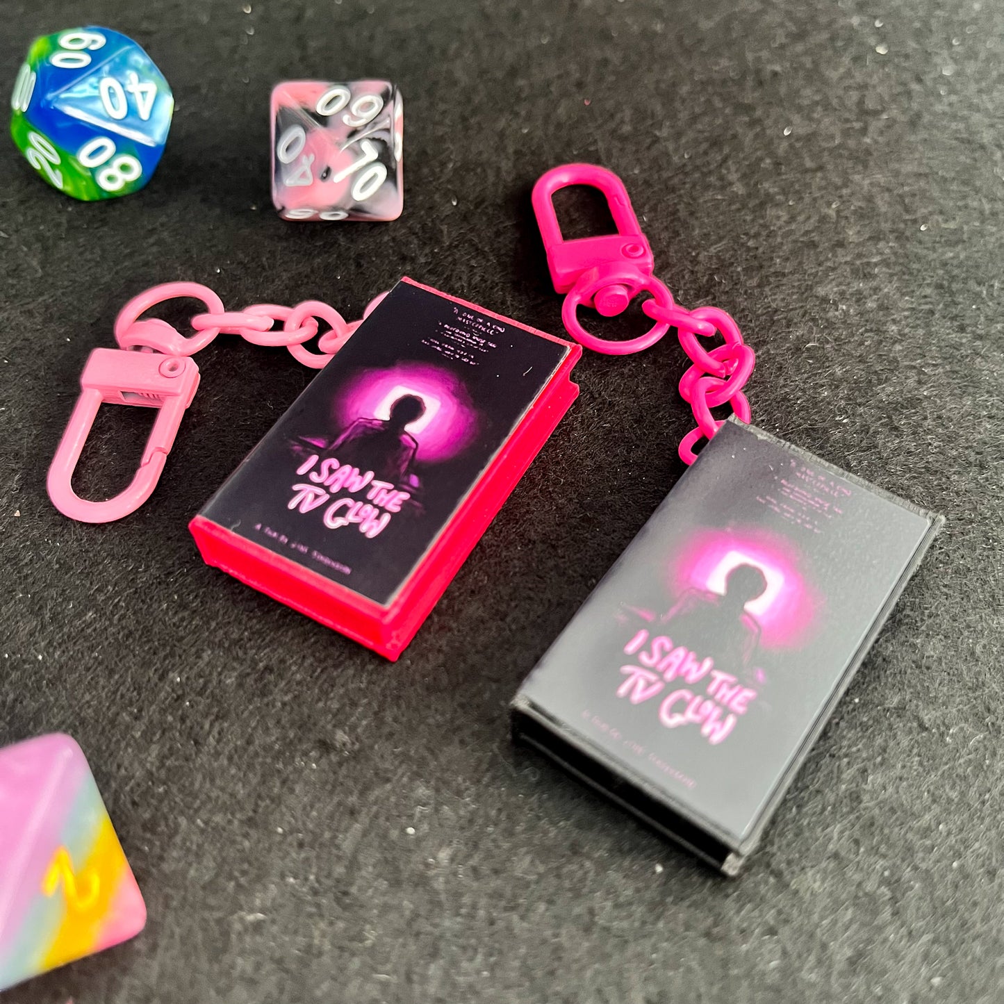 I Saw The TV Glow VHS Case Keyring