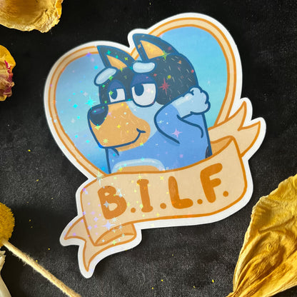 Bluey's Hot Parents Holographic Sticker