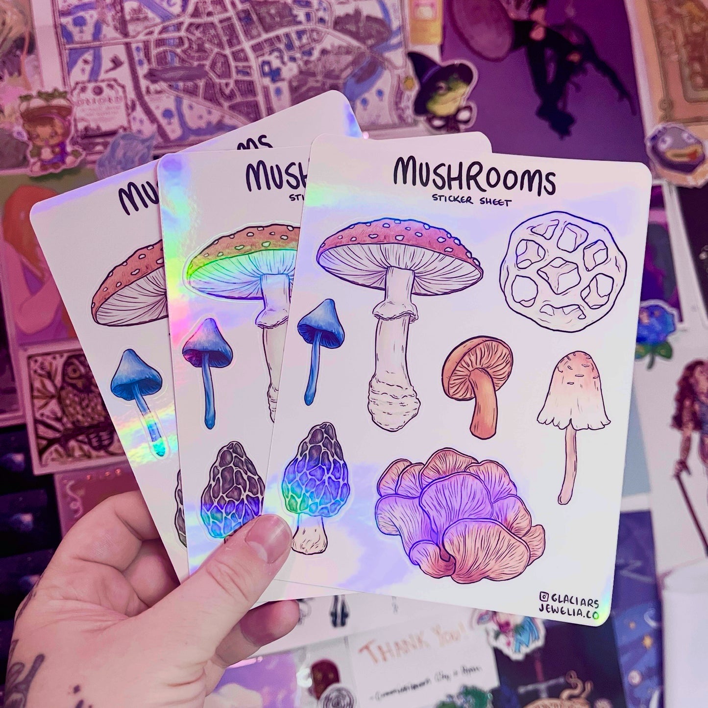 Mushrooms Sticker Sheet