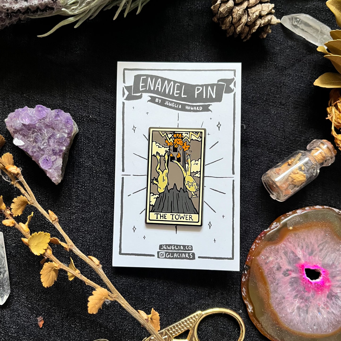 The Tower Tarot Enamel Pin