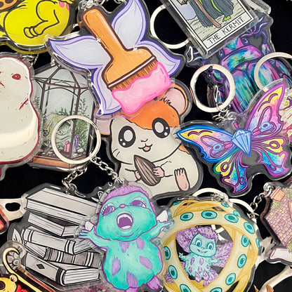 Beetle Charm Keychain