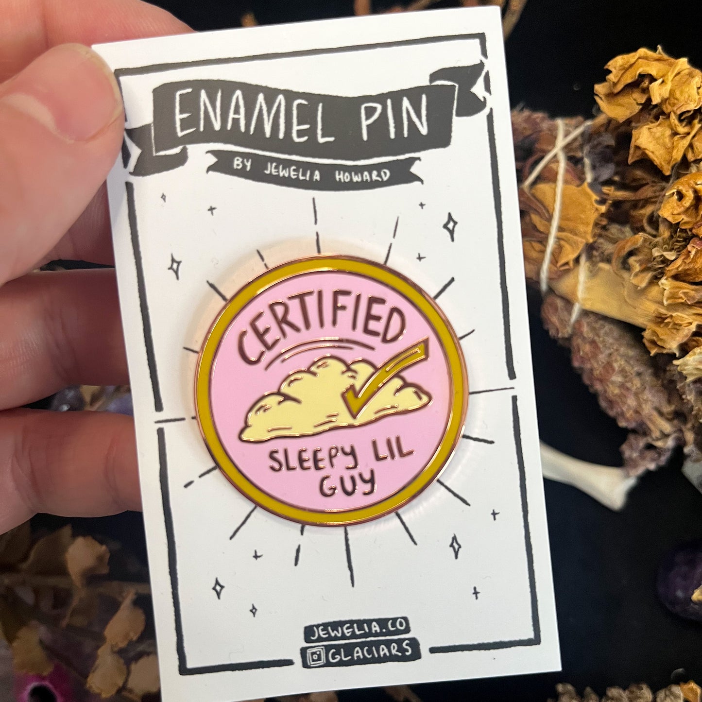Certified Sleepy Lil Guy Enamel Pin