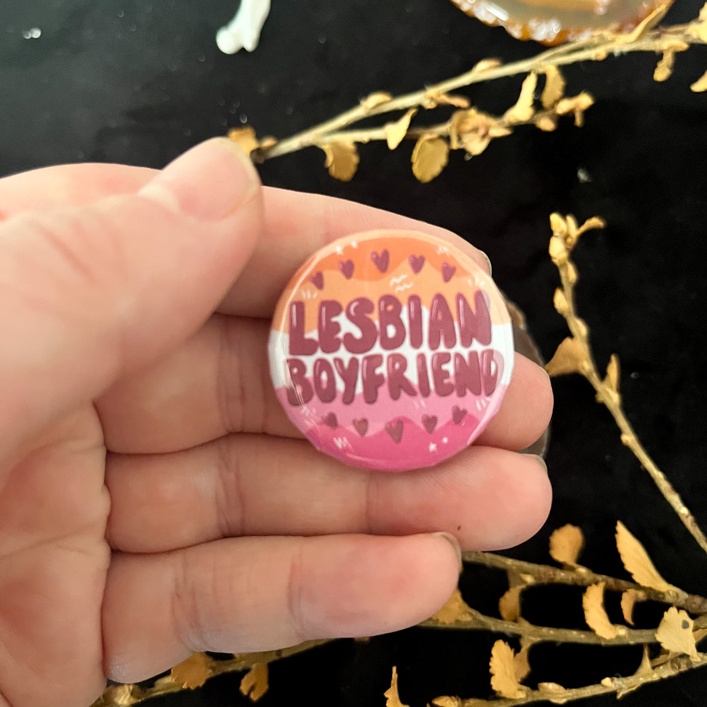 Lesbian Boyfriend Badge