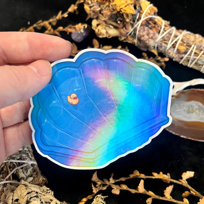 Shell Pool Holographic Sticker