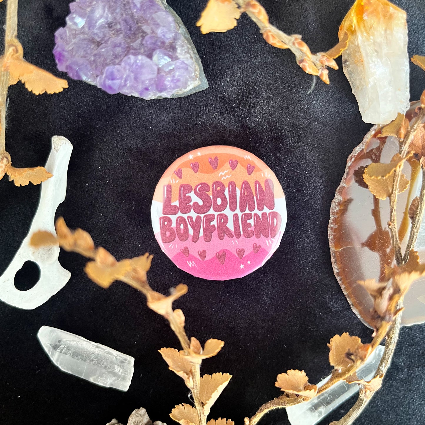 Lesbian Boyfriend Badge