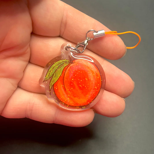 Peach Phone Charm