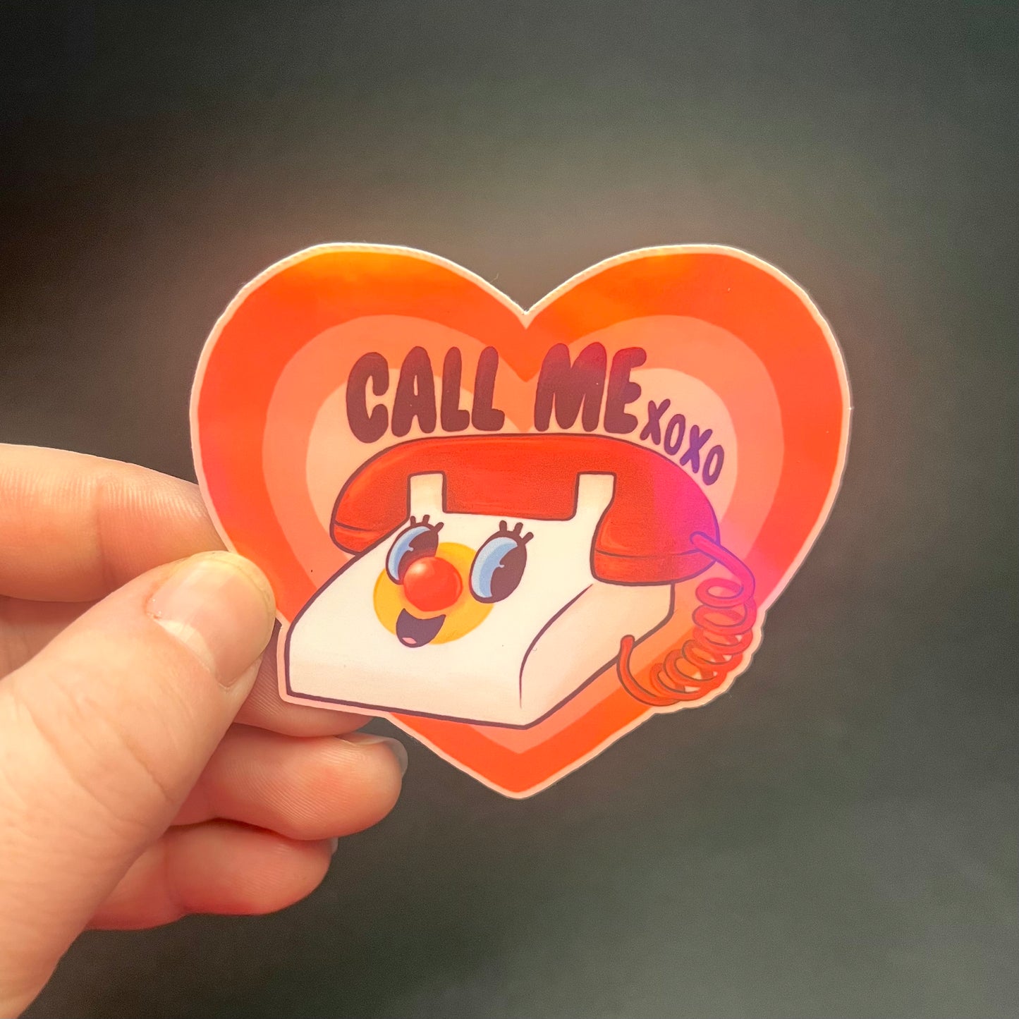 Call Me Powerpuff Girls Phone Holographic Sticker
