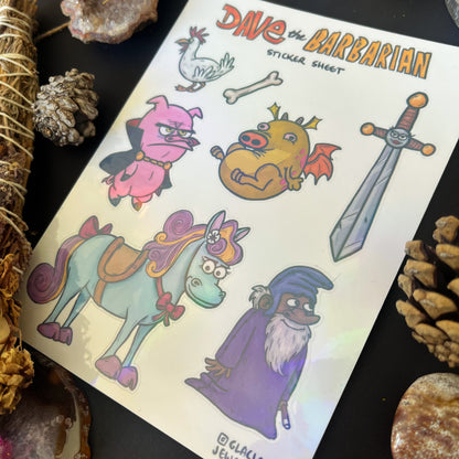 Dave the Barbarian Sticker Sheet