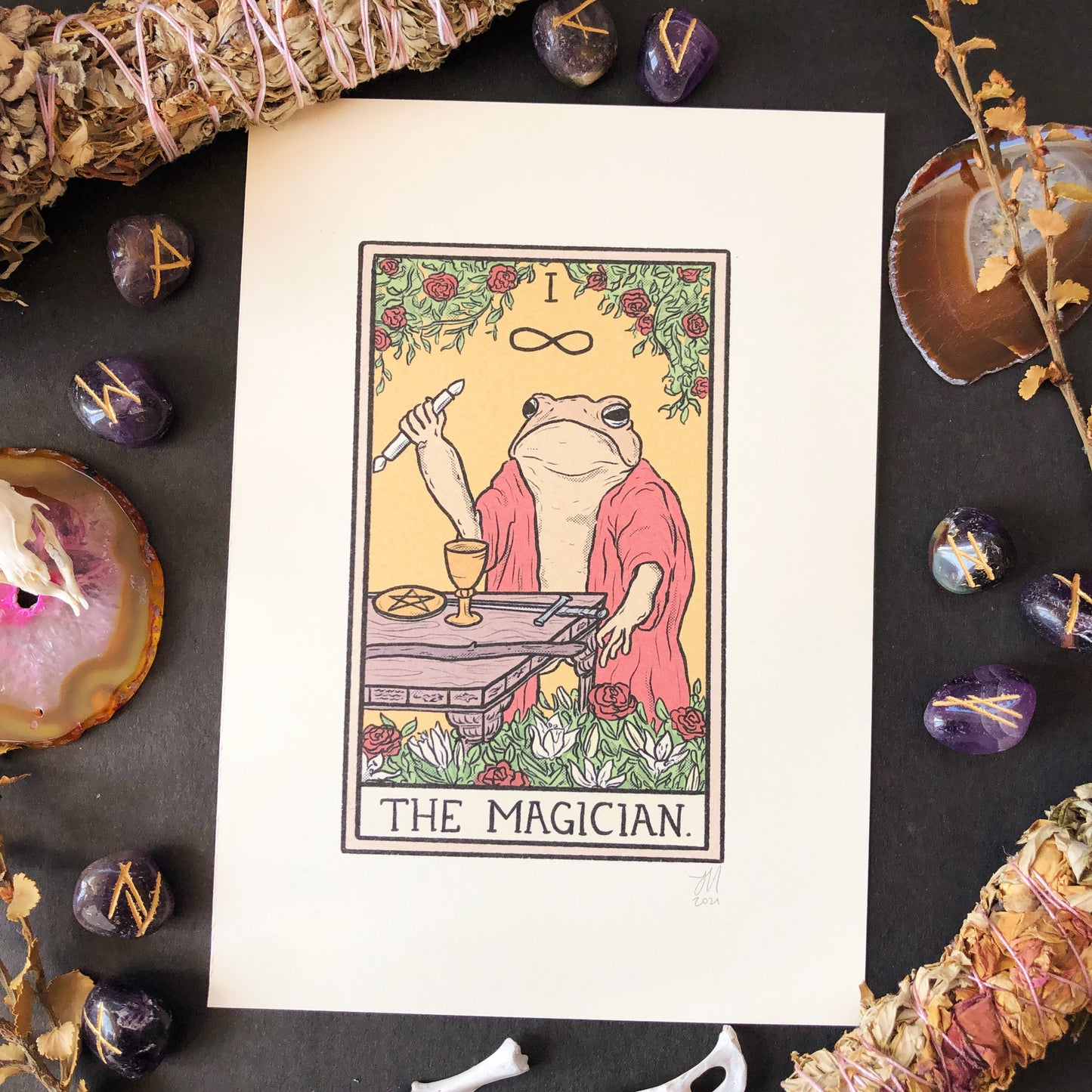 The Magician Toad Tarot Print
